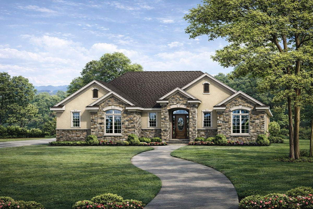 AB7775-A Traditional House, 2 or 3 Bedrooms, 2 Bathrooms | Cartwright House Plan Exterior