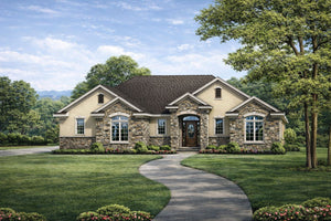 AB7775-A Traditional House, 2 or 3 Bedrooms, 2 Bathrooms | Cartwright House Plan Exterior