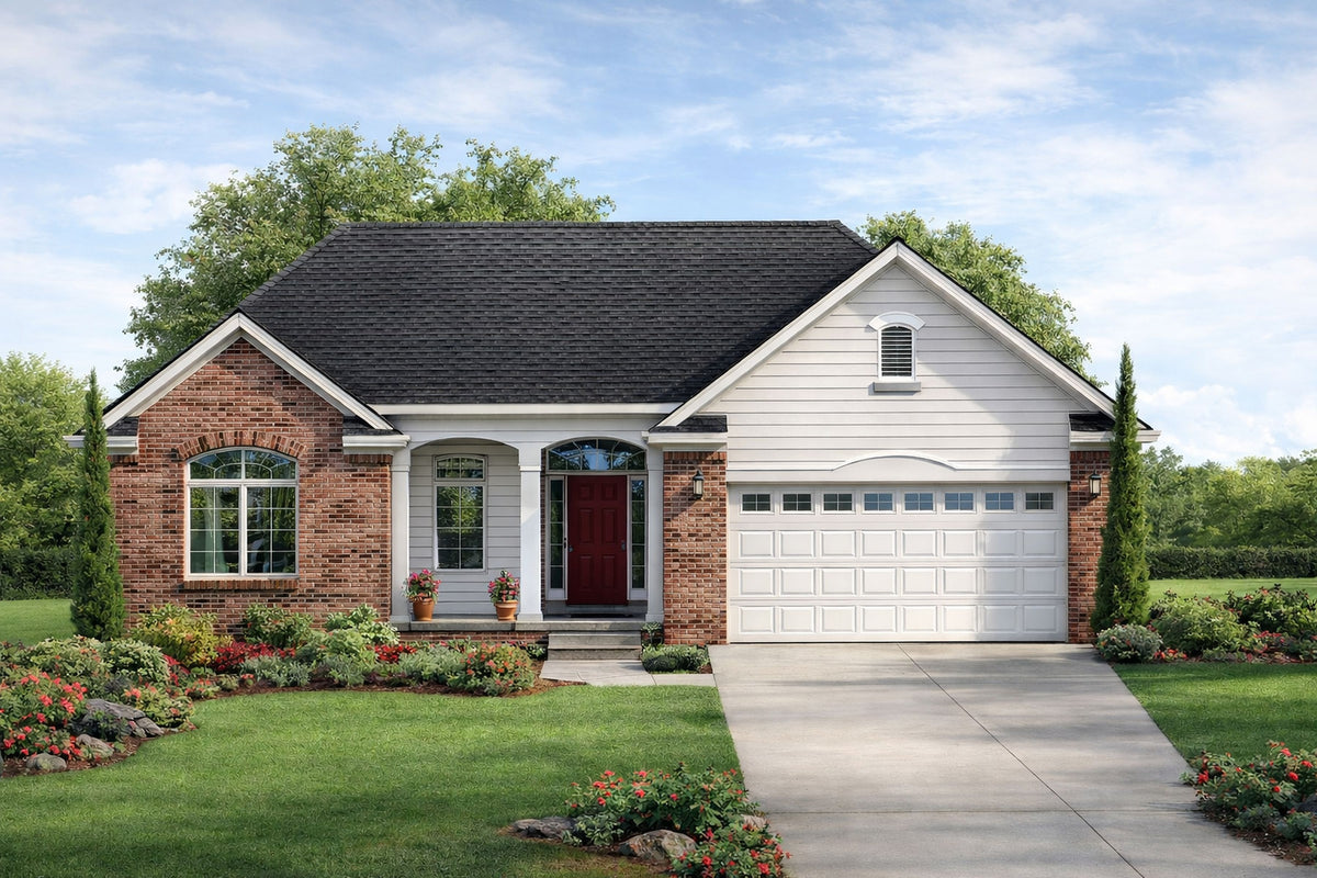 AB7776-A Traditional House, 2 or 3 Bedrooms, 2 Bathrooms | Walton House Plan Exterior