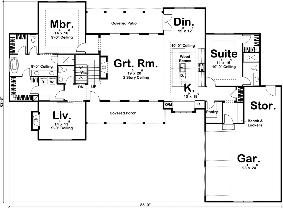 Rochester House Plan - Archival Designs House Plans, floor plan