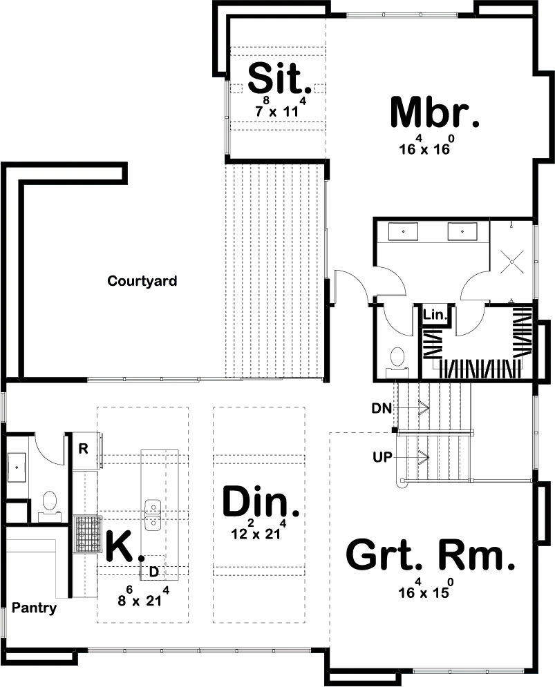 Aubrey House Plan - Archival Designs House Plans, floor plan