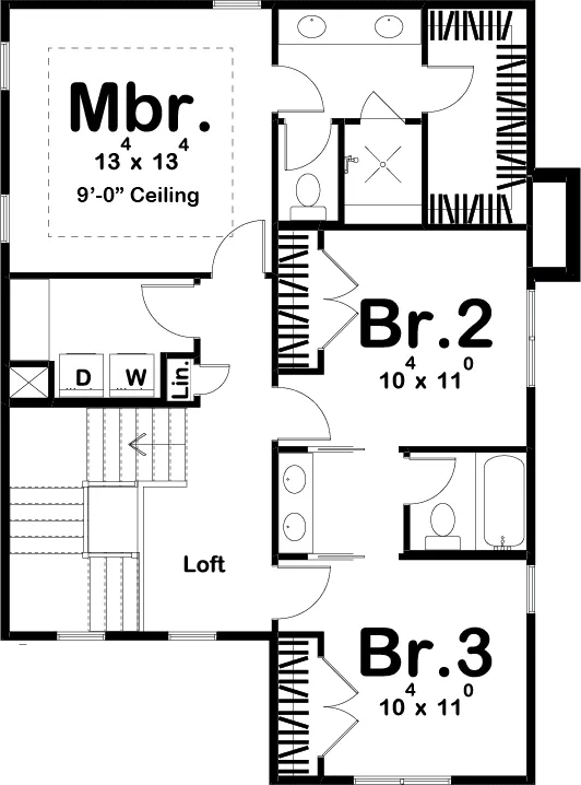 Collins House Plan - Archival Designs House Plans, floor plan