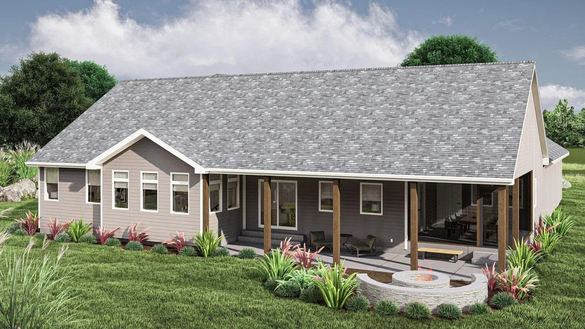 Ozark House Plan | Craftsman Style House Plan | One Story House Plan