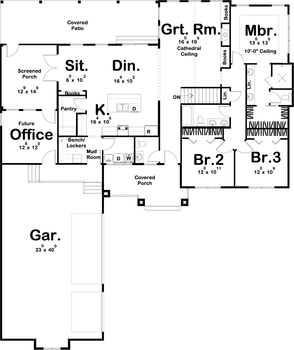 Ozark House Plan | Craftsman Style House Plan | One Story House Plan