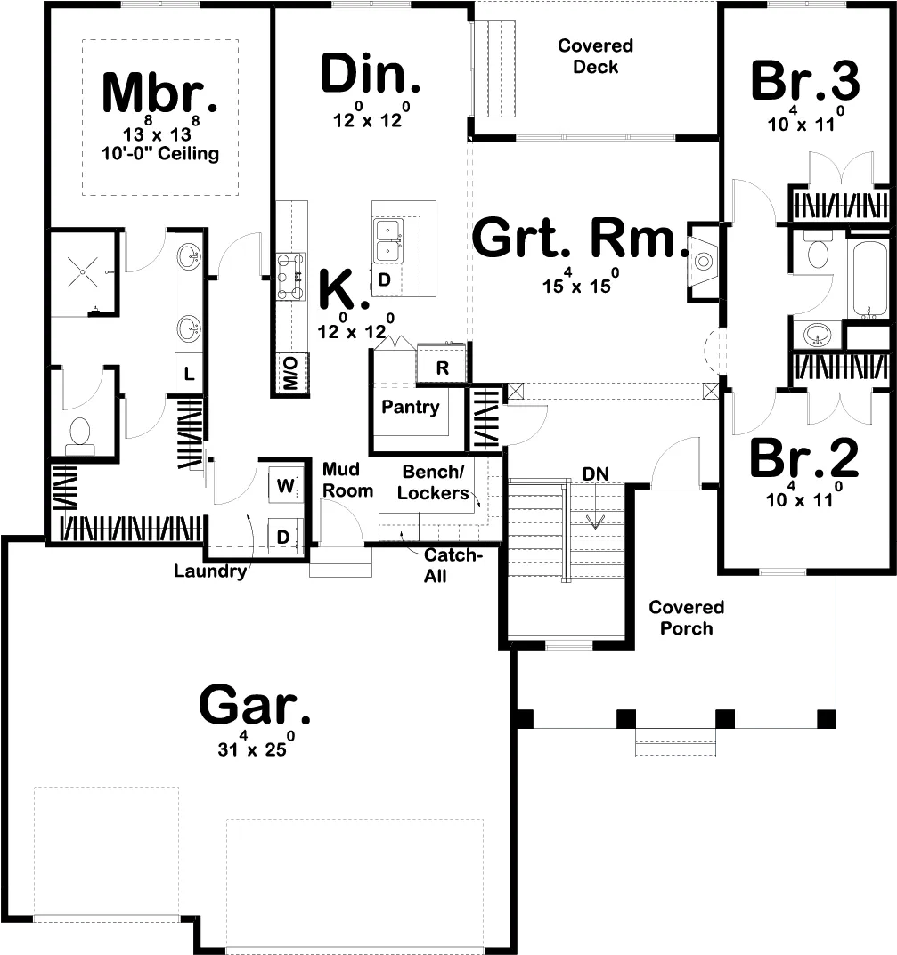 Meadow Grove House Plan - Archival Designs House Plans, floor plan