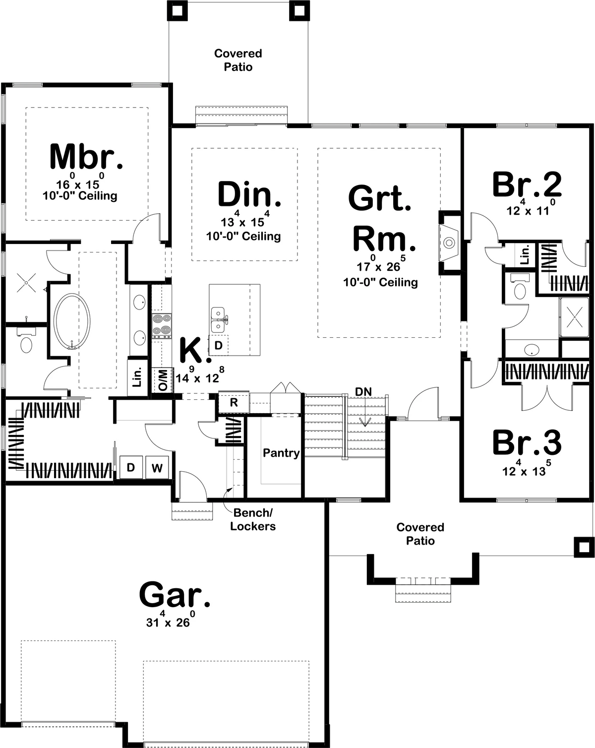 Sunset Ridge House Plan - Archival Designs House Plans, floor plan