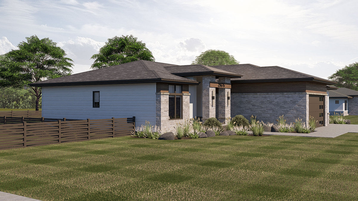 G7890-A Prairie House, 3 Bedrooms, 2 Bathrooms | Pacific Woods 29676 Exterior-2