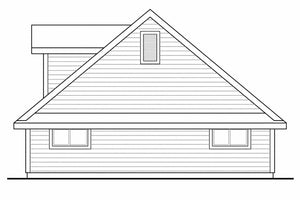AM7796-A Country Garage Right Elevation | 20-074 Garage with Attic 