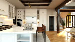 Q7486-A Modern Farmhouse Kitchen, 4 Bed, 4.5 Bath | Plan 2543
