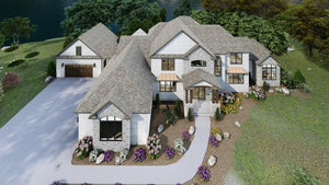 AJ7674-A French Country House, 4 Bedrooms, 3.5 Bathrooms | Plan 1010 Exterior-3