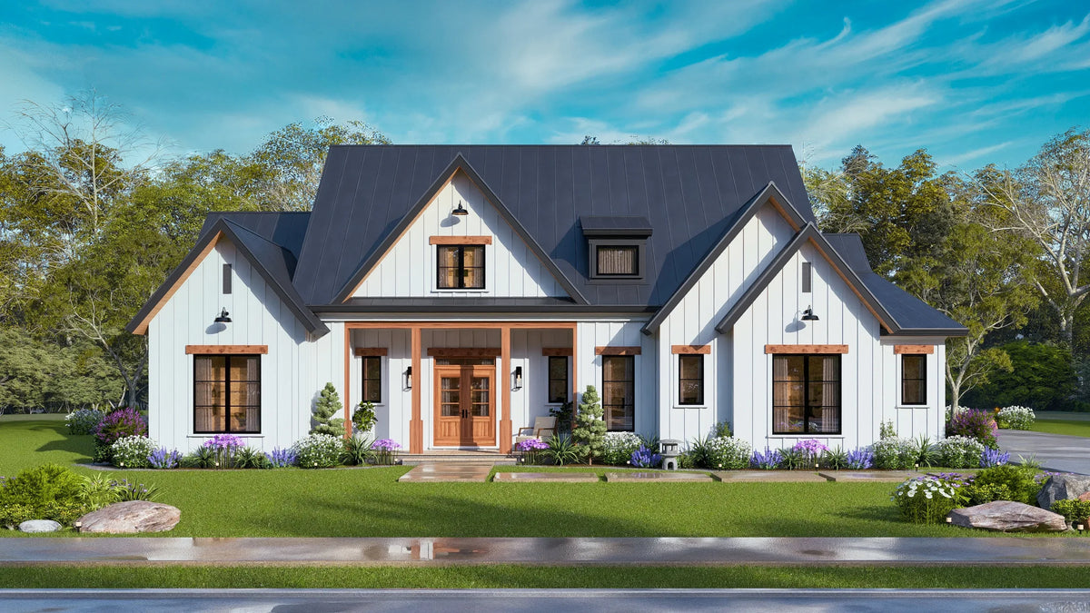 A7572-A Modern Farmhouse, 3 Bedrooms, 3.5 Bathrooms | Sweet Maple House Exterior-3