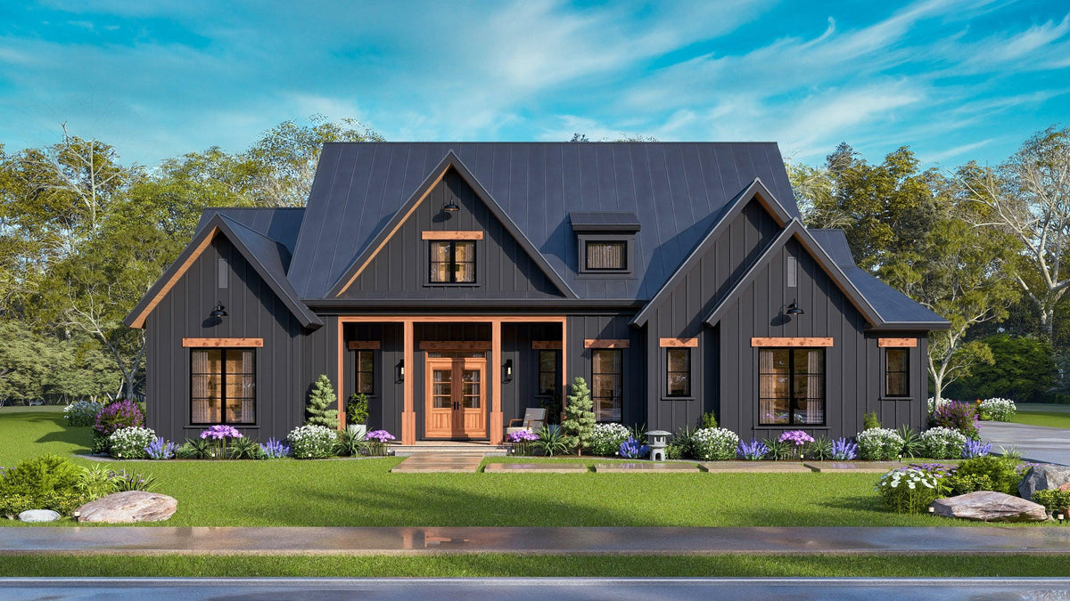 A7572-A Modern Farmhouse, 3 Bedrooms, 3.5 Bathrooms | Sweet Maple House Exterior-4