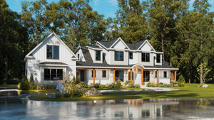 A8409-A Mulberry 2 House Modern Farmhouse Plan 3 beds, 3.5 Baths - Exterior3