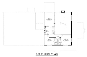 Q7453-A 22307 House Second Floor Plan 3 Beds 3 Baths