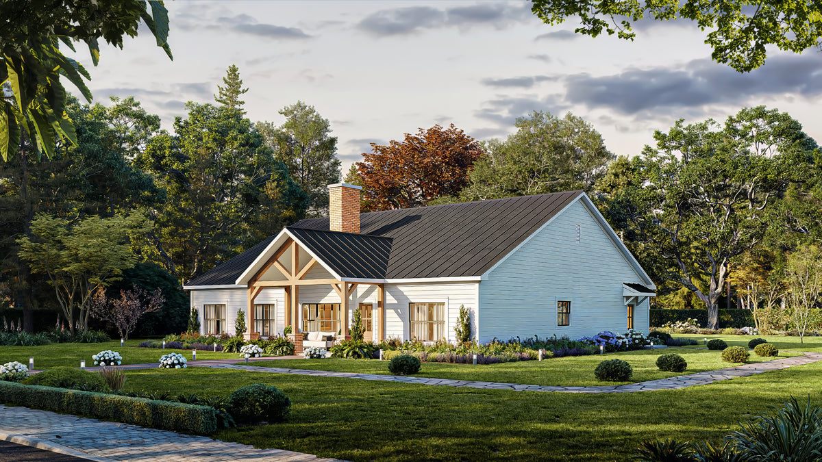 AN7854-A Modern Farmhouse, 4 Bedrooms, 3.5 Bathrooms | Cassidy-6C Exterior-3