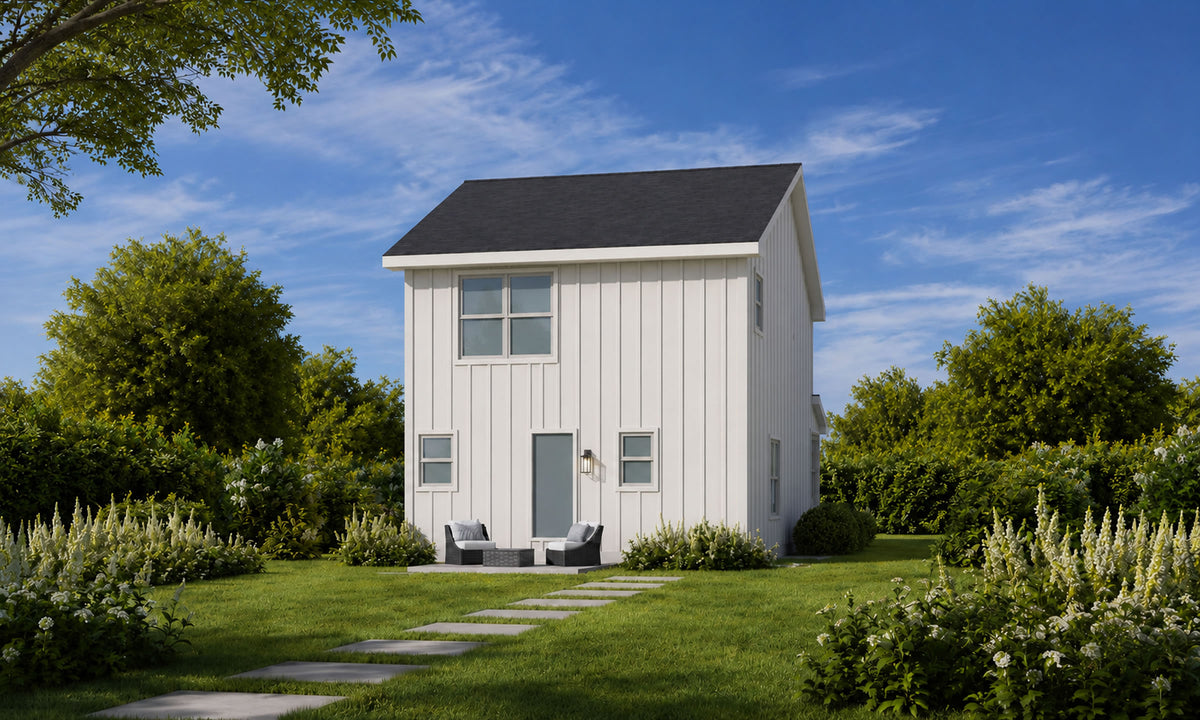 AB8298-A Modern Farmhouse, 3 Bedrooms, 2.5 Bathrooms | Vera House Plan Exterior-3