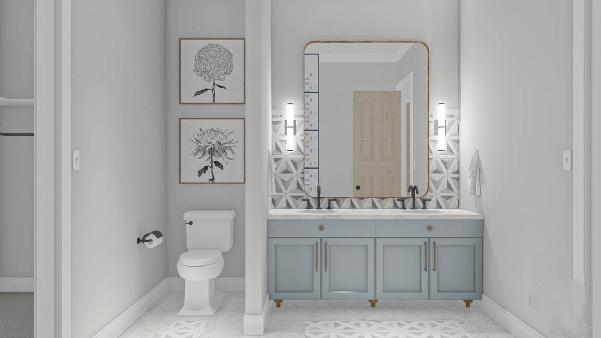 Rolling Hills Barndominium House Plan - Master Bathroom