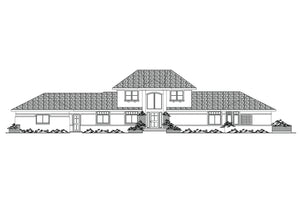AM8105-A Southwestern House, 4 Bedrooms, 4 Bathrooms | Estefan House Plan Front Elevation