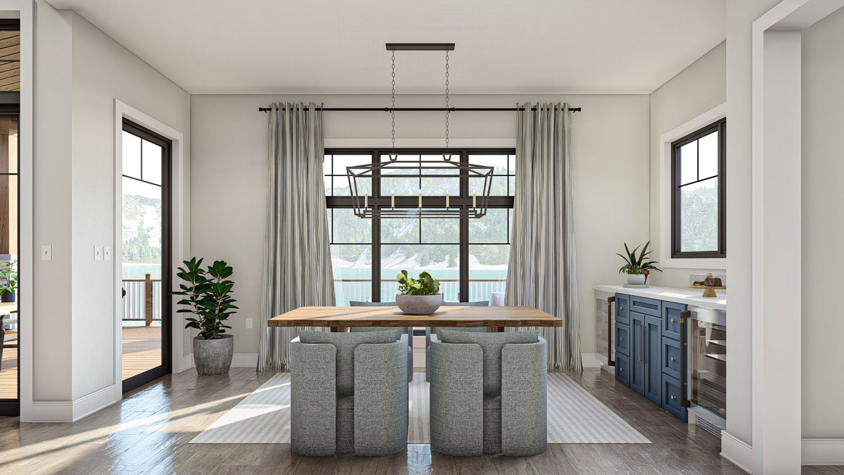 G7886-A Craftsman House Dining Room, 2 to 4 Bedrooms, 2 to 4 Bathrooms | Loren Hills 30138 