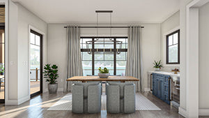 G7886-A Craftsman House Dining Room, 2 to 4 Bedrooms, 2 to 4 Bathrooms | Loren Hills 30138 