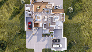 G7886-A Craftsman House 3D First Floor, 2 to 4 Bedrooms, 2 to 4 Bathrooms | Loren Hills 30138 
