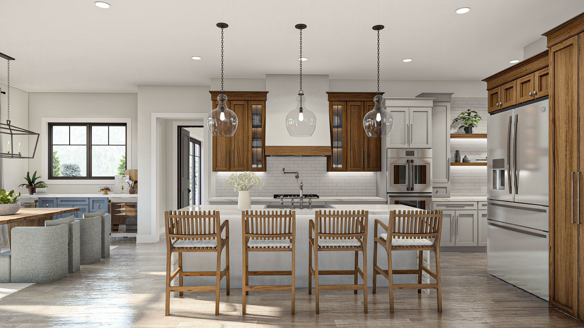 G7886-A Craftsman House Kitchen, 2 to 4 Bedrooms, 2 to 4 Bathrooms | Loren Hills 30138 