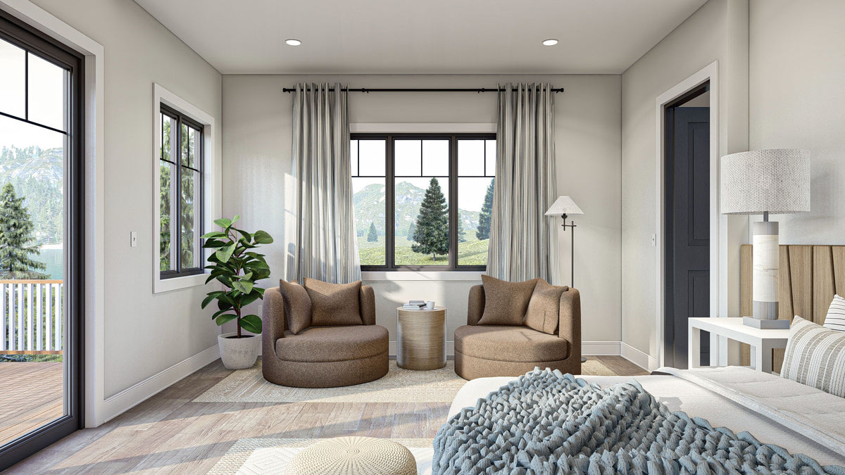 G7886-A Craftsman House Master Bedroom Seating, 2 to 4 Bedrooms, 2 to 4 Bathrooms | Loren Hills 30138 