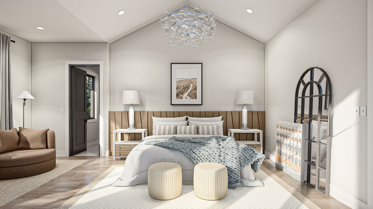 G7886-A Craftsman House Master Bedroom, 2 to 4 Bedrooms, 2 to 4 Bathrooms | Loren Hills 30138 