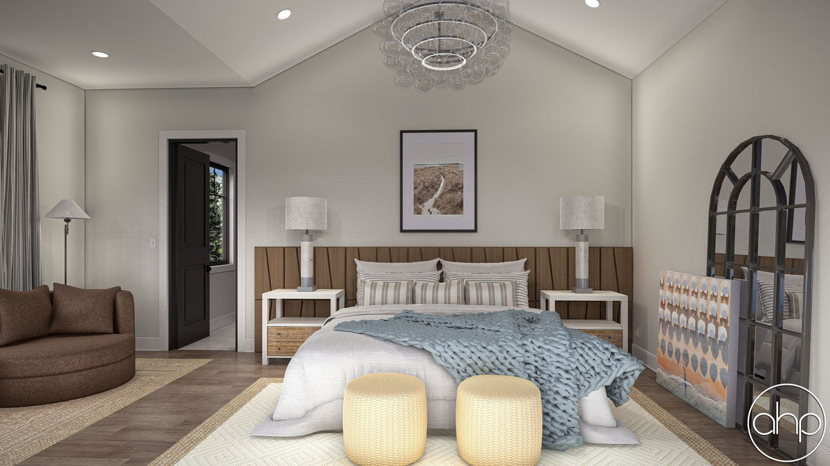 G7886-A Craftsman House Master Bedroom, 2 to 4 Bedrooms, 2 to 4 Bathrooms | Loren Hills 30138 