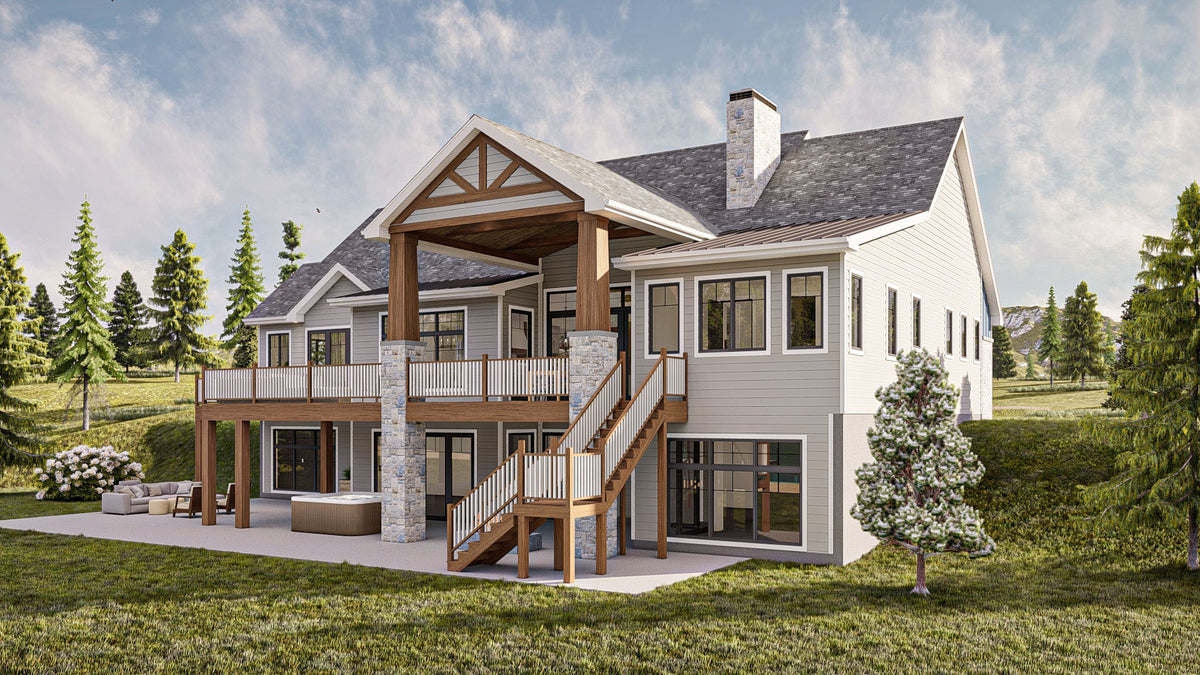 G7886-A Craftsman House, 2 to 4 Bedrooms, 2 to 4 Bathrooms | Loren Hills 30138 Exterior-3