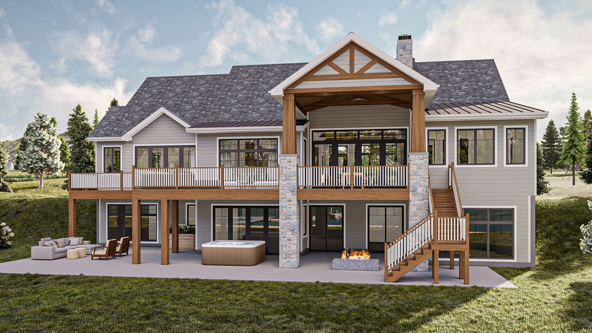G7886-A Craftsman House, 2 to 4 Bedrooms, 2 to 4 Bathrooms | Loren Hills 30138 Exterior-6