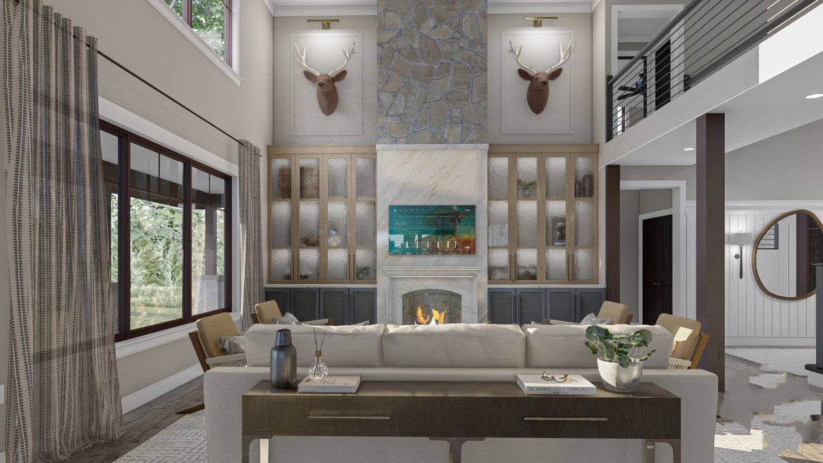 Longhorn Ranch Barndominium House Plan - Living Area 2