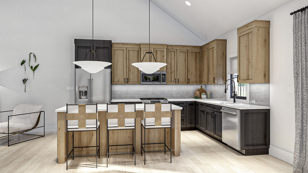 G7895-A Traditional House Kitchen, 3 Bedrooms, 2.5 Bathrooms | Hartzville 30172 