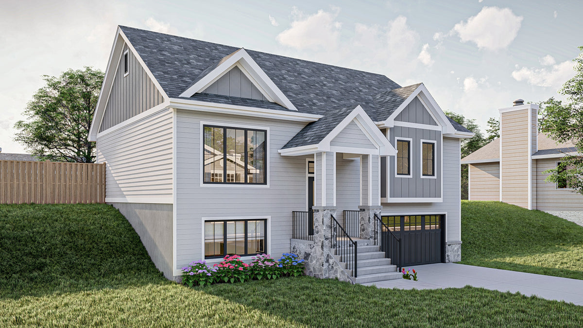 G7895-A Traditional House, 3 Bedrooms, 2.5 Bathrooms | Hartzville 30172 Exterior-2