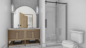 G7895-A Traditional House Master Bathroom, 3 Bedrooms, 2.5 Bathrooms | Hartzville 30172 