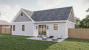 G7895-A Traditional House, 3 Bedrooms, 2.5 Bathrooms | Hartzville 30172 Exterior-3