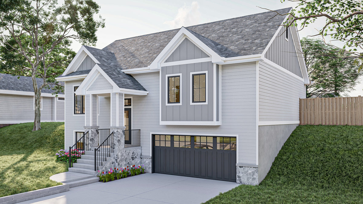 G7895-A Traditional House, 3 Bedrooms, 2.5 Bathrooms | Hartzville 30172 Exterior-5