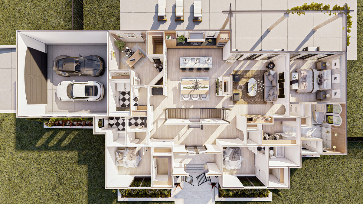 G7996-A Mediterranean House 3D First Floor, 3 Bedrooms, 3 Bathrooms | Seville 30176 
