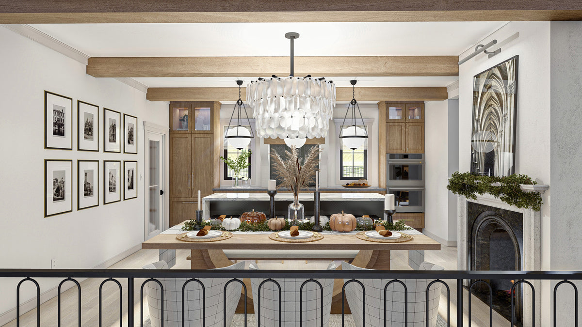 G7996-A Mediterranean House Dining and Kitchen, 3 Bedrooms, 3 Bathrooms | Seville 30176 