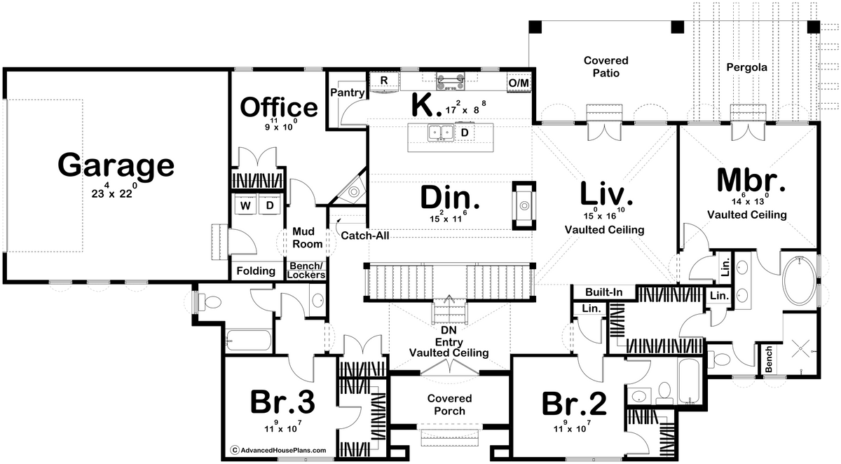 G7996-A Mediterranean House First Floor Plan, 3 Bedrooms, 3 Bathrooms | Seville 30176 
