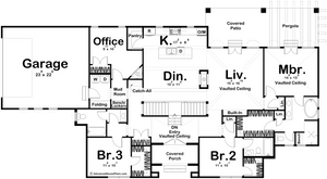 G7996-A Mediterranean House First Floor Plan, 3 Bedrooms, 3 Bathrooms | Seville 30176 