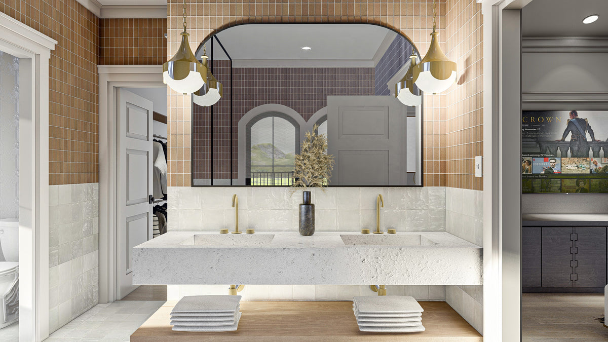 G7996-A Mediterranean House Master Bathroom, 3 Bedrooms, 3 Bathrooms | Seville 30176 