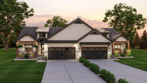 G7892-A Modern Farmhouse Duplex House, 2 Bedrooms, 2 Bathrooms Per Unit | Urbandale 30203 Exterior