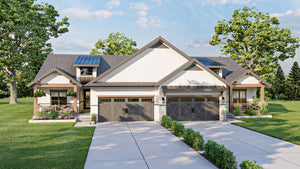 G7892-A Modern Farmhouse Duplex House, 2 Bedrooms, 2 Bathrooms Per Unit | Urbandale 30203 Exterior-2