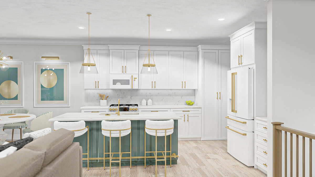 G7892-A Modern Farmhouse Duplex House Kitchen, 2 Bedrooms, 2 Bathrooms Per Unit | Urbandale 30203