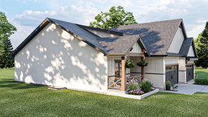 G7892-A Modern Farmhouse Duplex House, 2 Bedrooms, 2 Bathrooms Per Unit | Urbandale 30203 Exterior-4