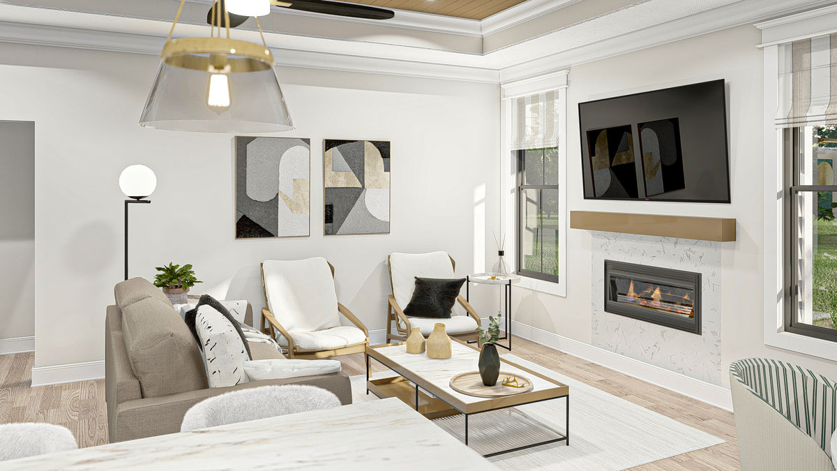 G7892-A Modern Farmhouse Duplex House Great Room, 2 Bedrooms, 2 Bathrooms Per Unit | Urbandale 30203