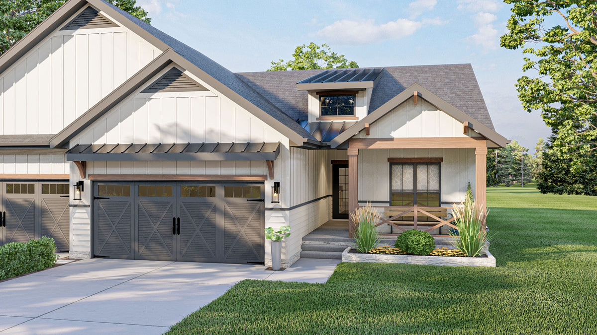 G7892-A Modern Farmhouse Duplex House, 2 Bedrooms, 2 Bathrooms Per Unit | Urbandale 30203 Exterior-7