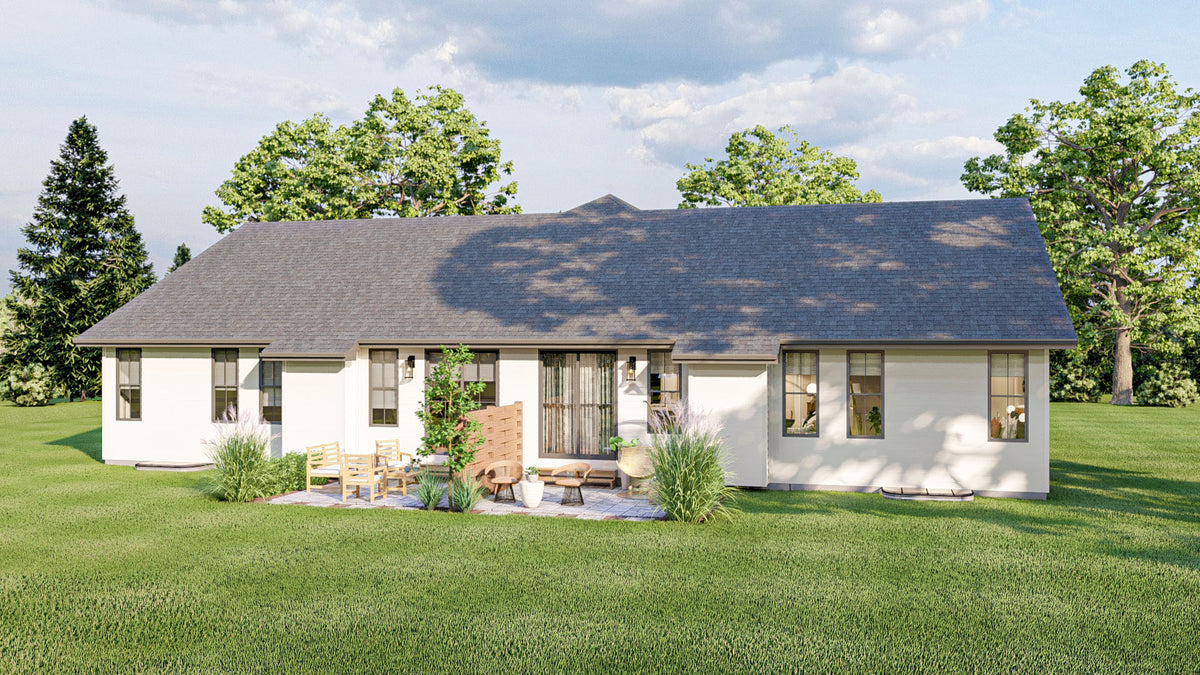 G7892-A Modern Farmhouse Duplex House, 2 Bedrooms, 2 Bathrooms Per Unit | Urbandale 30203 Exterior-3