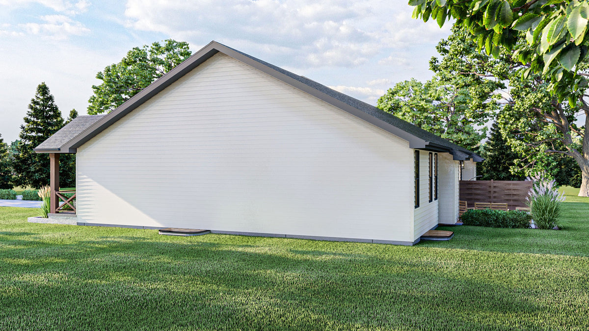 G7892-A Modern Farmhouse Duplex House, 2 Bedrooms, 2 Bathrooms Per Unit | Urbandale 30203 Exterior-5